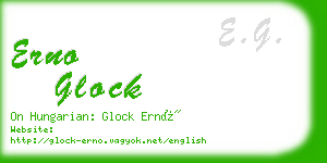 erno glock business card